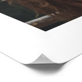 シック金ゴールドスクリプト結婚写真のウェルカムサイン ポスター (角)