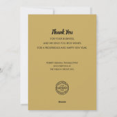 シック金ゴールドスターリースクリスマスビジネス シーズンカード (裏面)