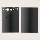 シック金ゴールドスポットダークジュエリーとイヤリングディスプレイ (正面&裏面)