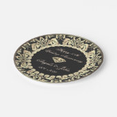 シック金ゴールドスワーズダイヤモンド結婚50周年 ペーパープレート (アングル)