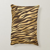 シック金ゴールドタイガーエレガントプリントかわいらしグラム アクセントクッション (裏面(縦))
