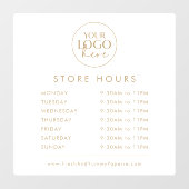 シック金ゴールドタイポグラフィビジネスロゴストア時間 ウィンドウサイン (シート)