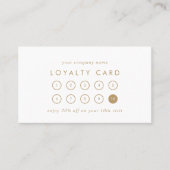 シック金ゴールドタイポグラフィビジネス報酬10パンチ ロイヤリティカード (正面)