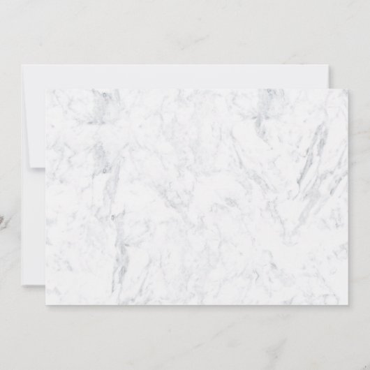 シック金ゴールドタイポグラフィホワイトマーブル50周年 招待状 (裏面)