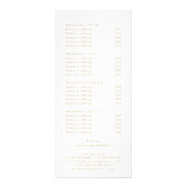 シック金ゴールドタイポグラフィロゴビジネス価格表 ラックカード (裏面)