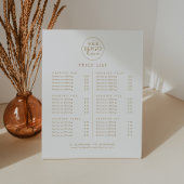 シック金ゴールドタイポグラフィロゴビジネス価格表 台座サイン