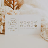 シック金ゴールドタイポグラフィロゴビジネス報酬10パンチ ロイヤリティカード