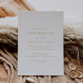 シック金ゴールドタイポグラフィ確認招待状 招待状