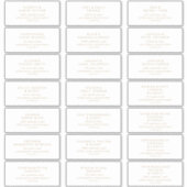 シック金ゴールドタイポグラフィ結婚ズゲスト住所 シール (正面)