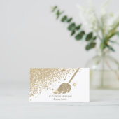 シック金ゴールドダイヤモンドブロムメイドクリーニングハウス 名刺 (スタンド正面)