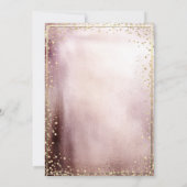 シック金ゴールドティアラダイヤモンドバラ金ゴールドキンセアニラ 招待状 (裏面)