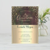 シック金ゴールドティアラ，ダイアモンズヴィンテージクインセアニラ 招待状 (スタンド正面)