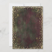 シック金ゴールドティアラ，ダイアモンズヴィンテージクインセアニラ 招待状 (裏面)