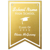 シック金ゴールドトレンディー卒業クラス20XXバンティング バンティングフラッグ (第3の旗)