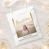 シック金ゴールドトレンディー卒業パーティクラス20XX フェイバーバッグ (クリップ留めされた状態)