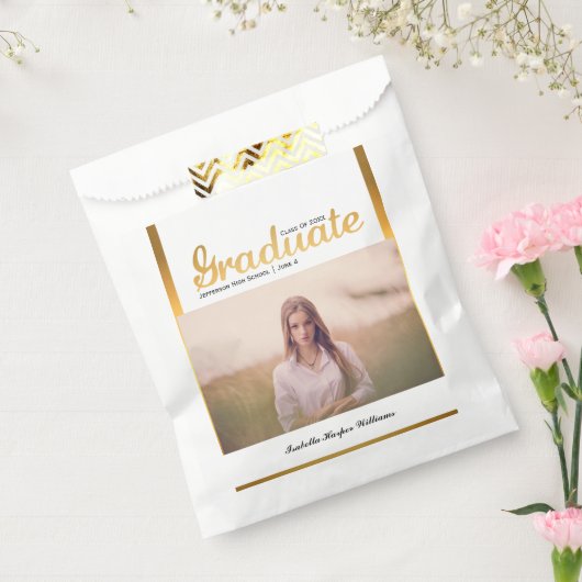 シック金ゴールドトレンディー卒業パーティクラス20XX フェイバーバッグ (封をした状態)