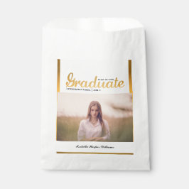 シック金ゴールドトレンディー卒業パーティクラス20XX フェイバーバッグ