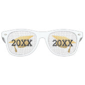 シック金ゴールドトレンディー卒業パーティクラス20XX レトロサングラス (正面)