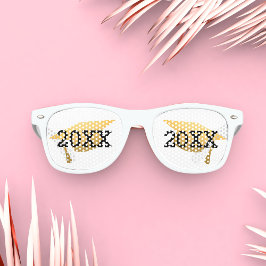 シック金ゴールドトレンディー卒業パーティクラス20XX レトロサングラス