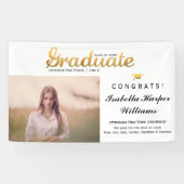 シック金ゴールドトレンディー卒業パーティクラス20XX 横断幕 (横)