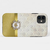 シック金ゴールドトーン&クリームダマスクiPhone 5ケース Case-Mate iPhoneケース (裏面(横))
