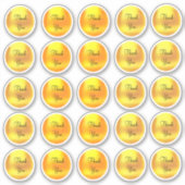 シック金ゴールドドットサンキューステッカーセット シール (正面)