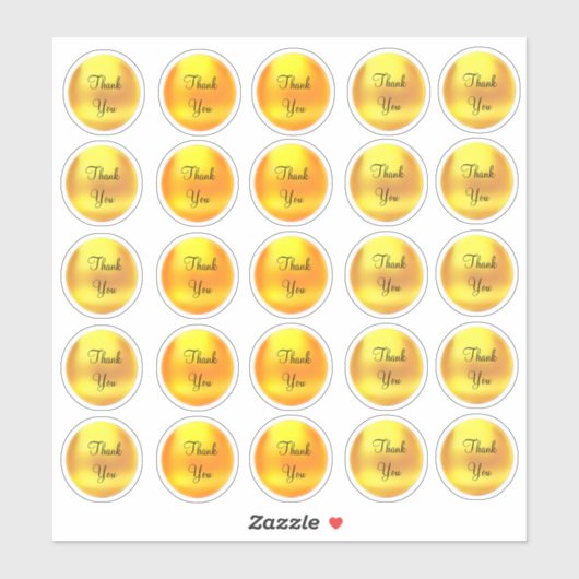 シック金ゴールドドットサンキューステッカーセット シール (シート)