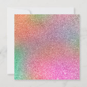 シック金ゴールドドレスグリッターカラフルスウィート16 招待状 (裏面)