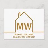 シック金ゴールドハウス実在エステートカンパニーマーケティング ポストカード (正面)