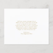 シック金ゴールドバジェット結婚のサンキューカード (裏面)