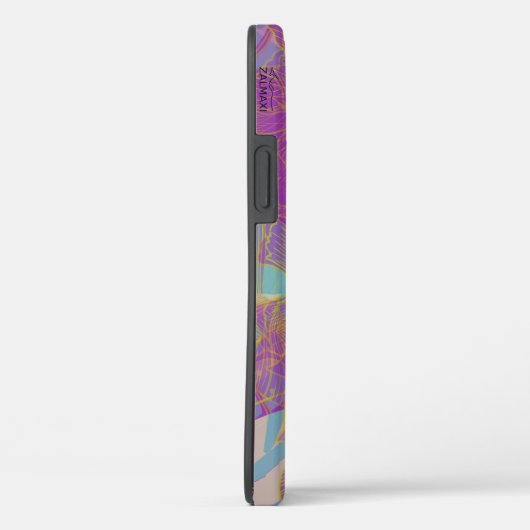 シック金ゴールドバタフライアクアバイオレット Case-Mate iPhoneケース (裏面 / 右)