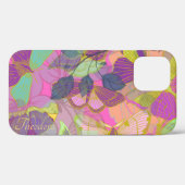 シック金ゴールドバタフライターコイズバイオレット Case-Mate iPhoneケース (裏面 (横))