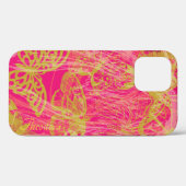 シック金ゴールドバタフライ明るい赤紫色 Case-Mate iPhoneケース (裏面 (横))