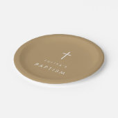 シック金ゴールドバプテスマ ペーパープレート (アングル)