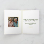 シック金ゴールドバラ結婚50周年 カード (内部)