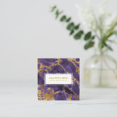 *~*シック金ゴールドパープルヘアガーリー化粧 スクエア名刺 (スタンド正面)