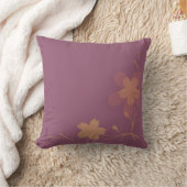 シック金ゴールドパープル抽象芸術フローラ クッション (ブランケット)