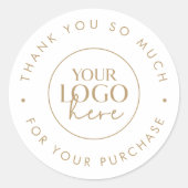 シック金ゴールドビジネスロゴご注文ありがとうございます ラウンドシール (正面)