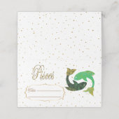 シック金ゴールドピセス〔占星術の〕十二宮図誕生日 プレイスカード (外部開封)