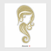 シック金ゴールドフェイクグリッター美しいヘアメイクアップサロン シール (シート)