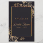 シック金ゴールドフェイクメタルバラブライダルシャワーゲーム (裏面)