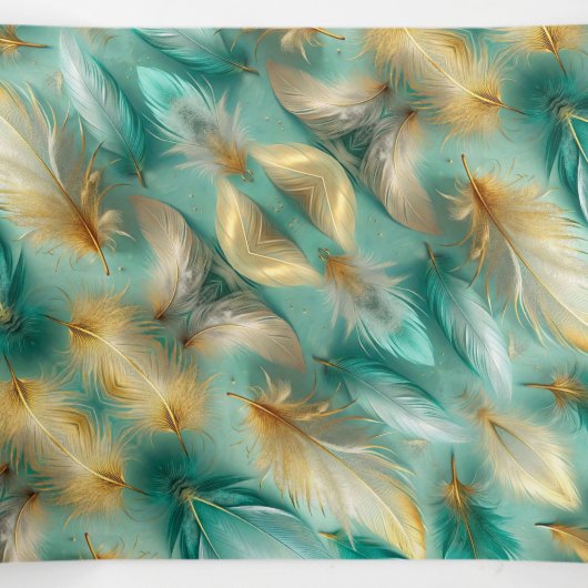 シック金ゴールドフェザーズスウィート16パーティの招待状 三つ折り招待状 (内部中)