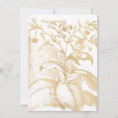 シック金ゴールドフローラリハーサルディナー 招待状 (裏面)