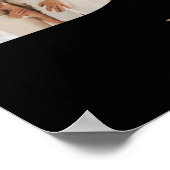 シック金ゴールドブラックカスタムパパ3枚のスクリプト写真 ポスター (角)