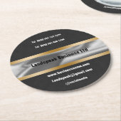 シック金ゴールドブラックスエード振興事業 ラウンドペーパーコースター (アングル)