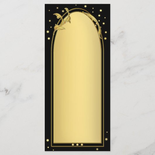 シック金ゴールドブラックデコスタイル結婚ズ メニュー (裏面)