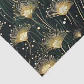 シック金ゴールドブラックフローラアートデコ 薄葉紙 (詳細)