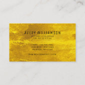 シック金ゴールドブラックモダンミニマル 名刺 (裏面)