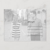 シック金ゴールドプリント |日付はがきを保存 案内ポストカード (裏面)