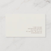 シック金ゴールドベージュジオメトリックスタイリスト 名刺 (裏面)